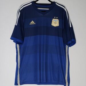 Adidas Argentina Mens Futbol Soccer Jersey Size L Blue Climacool